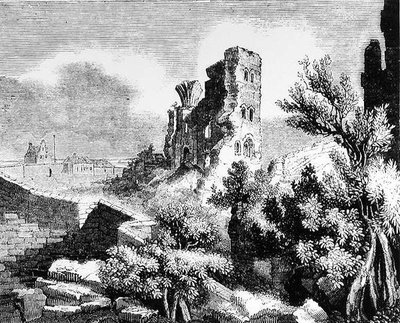 Ruinen von Scarborough Castle von English School